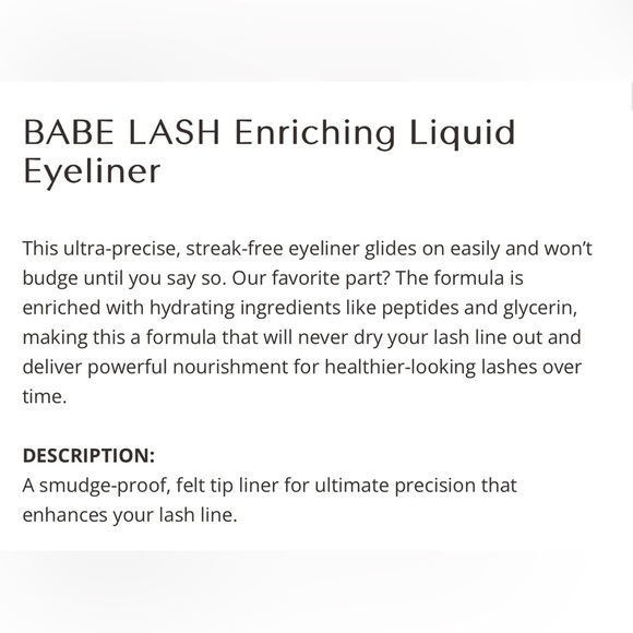 Babe Lash Enriching Liquid Eyeliner in Bold Black - Picture 6 of 9